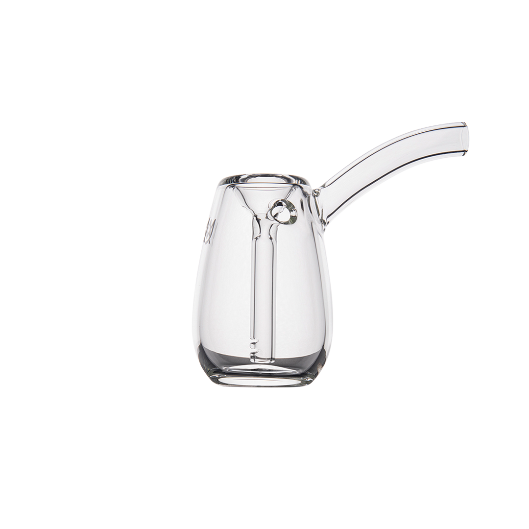 MJ Arsenal Bulb Mini Portable Bubbler, 100% Borosilicate Glass, clear, front view