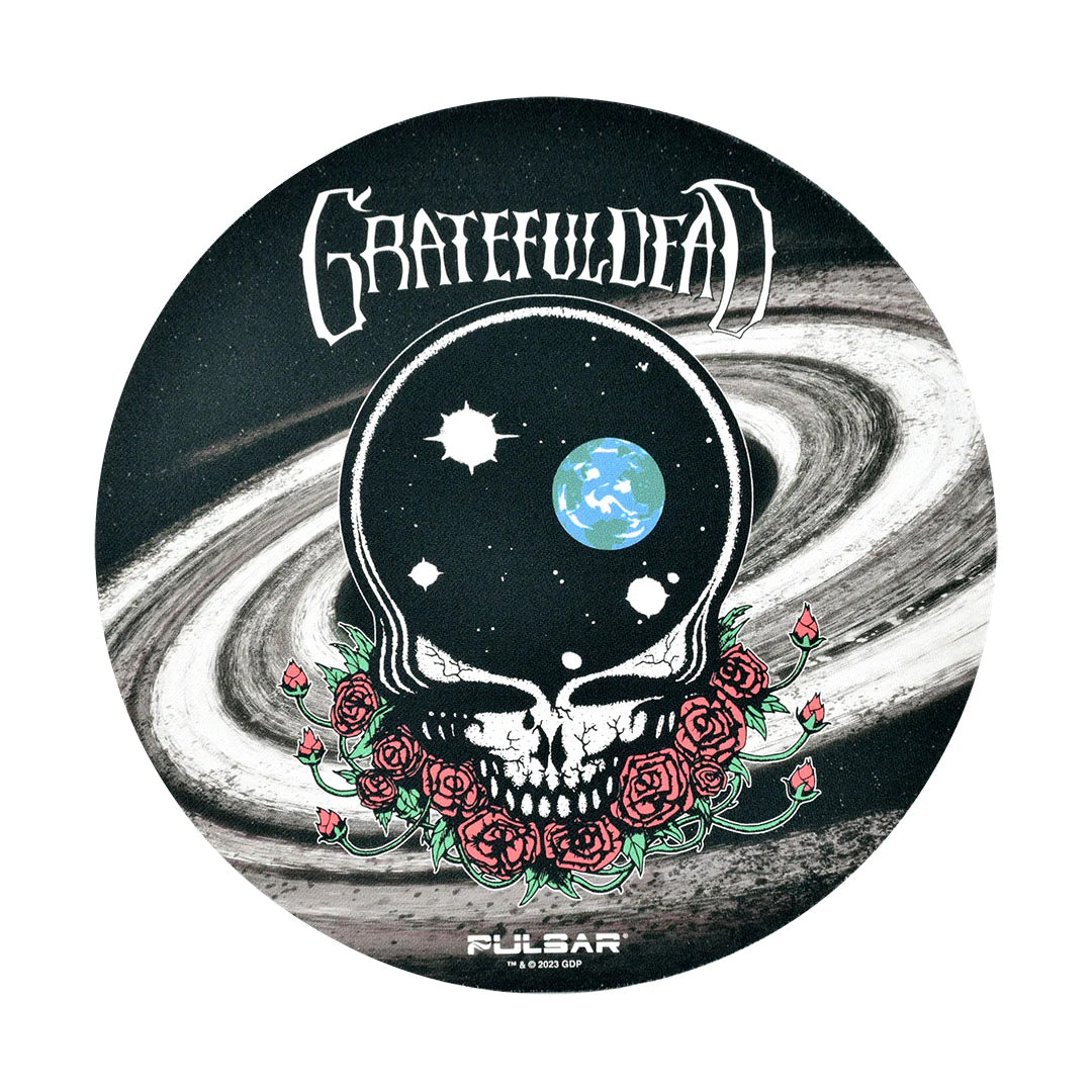 Grateful Dead Round Dab Mat with Space Your Face Design, Vinyl, Easy to Clean