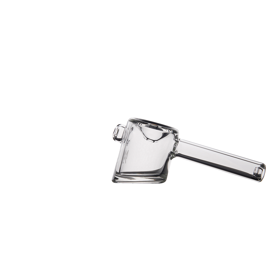 MJ Arsenal Kickstand Hand Pipe - Clear Glass with Unique Stand Design