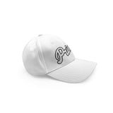 Primo Limited Edition White Snap Back Cap - Front View on Seamless Background