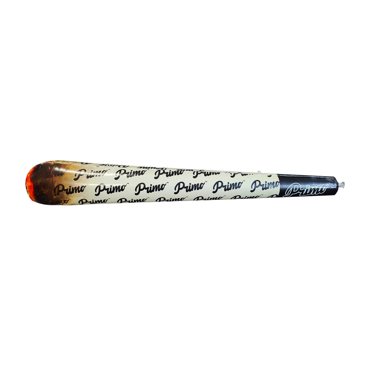 Primo Inflatable Pre-Roll Cone with Branded Design - Side View on White Background