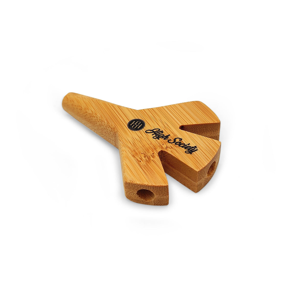 High Society Primo Triple Threat Jay Holder, Bamboo Finish, Angled View