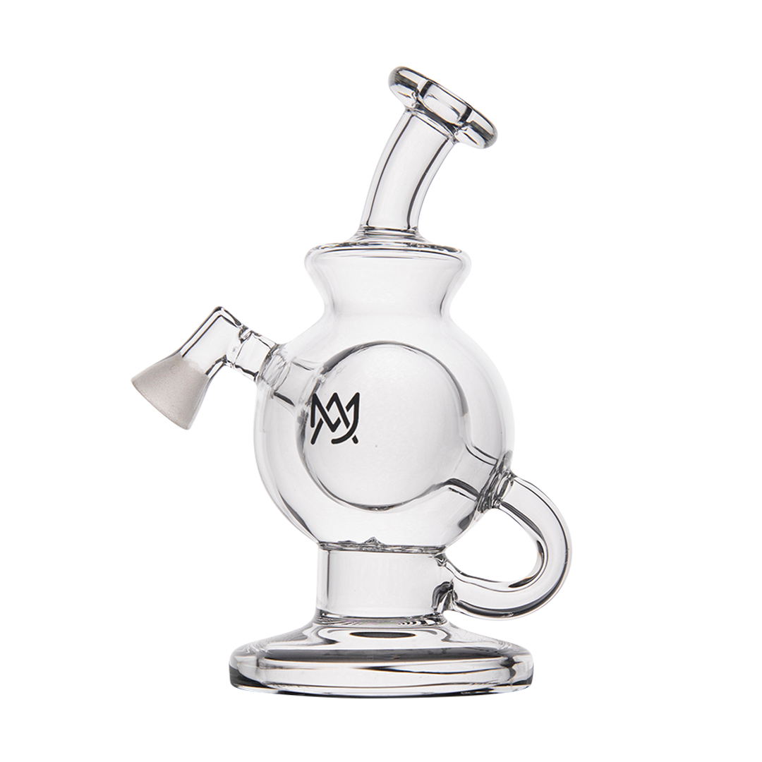 MJ Arsenal Atlas Vape Edition dab rig with clear glass and compact design, front view on white background