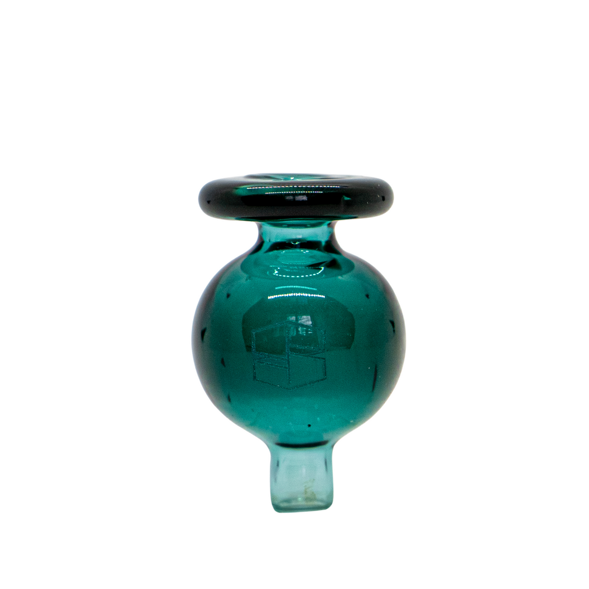 Stache Color Bubble Carb Cap in Teal - Front View on Seamless White Background