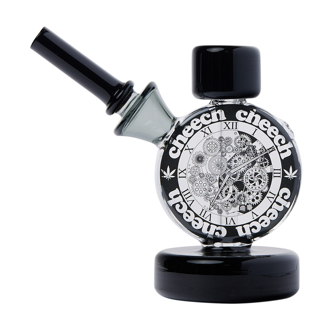 Cheech Glass 5" Clockwork Bong with Intricate Design, Front View on White Background