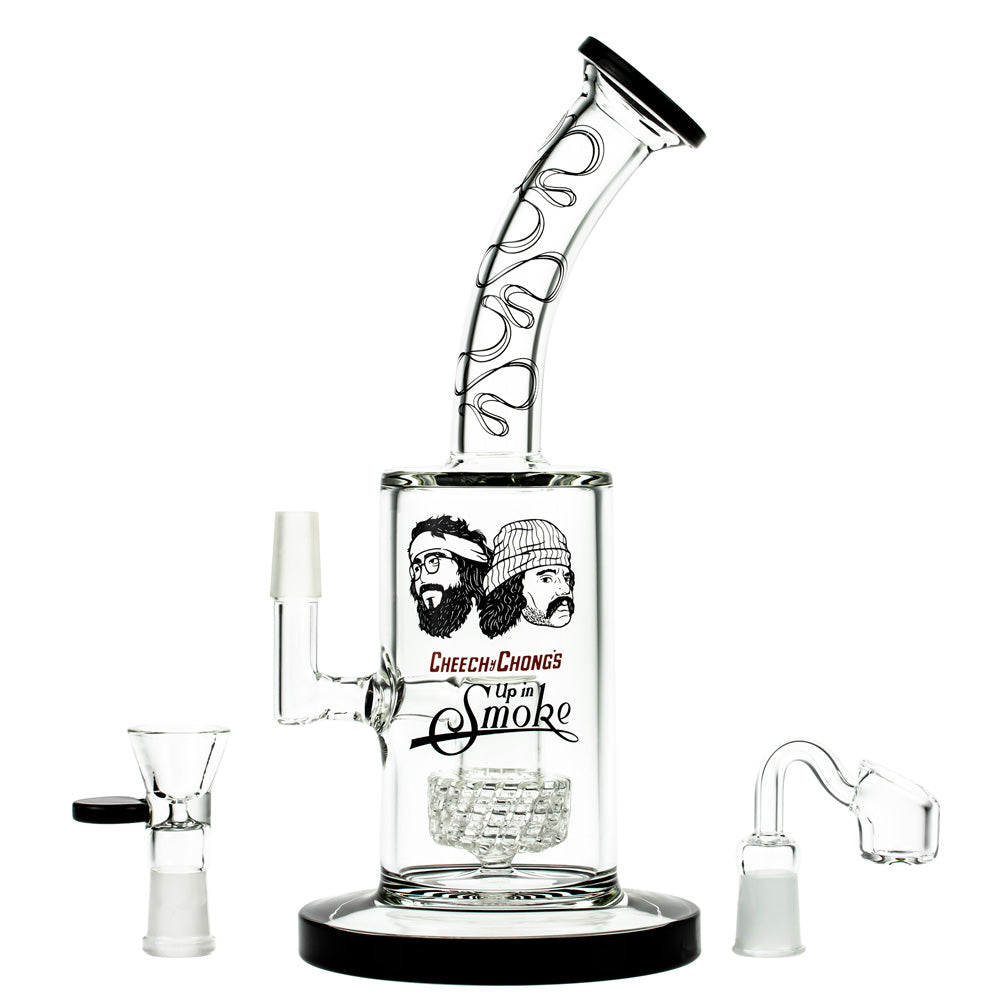 Cheech & Chong 40th Anniversary Big Green Van Dab Rig with Percolator, 90 Degree Joint