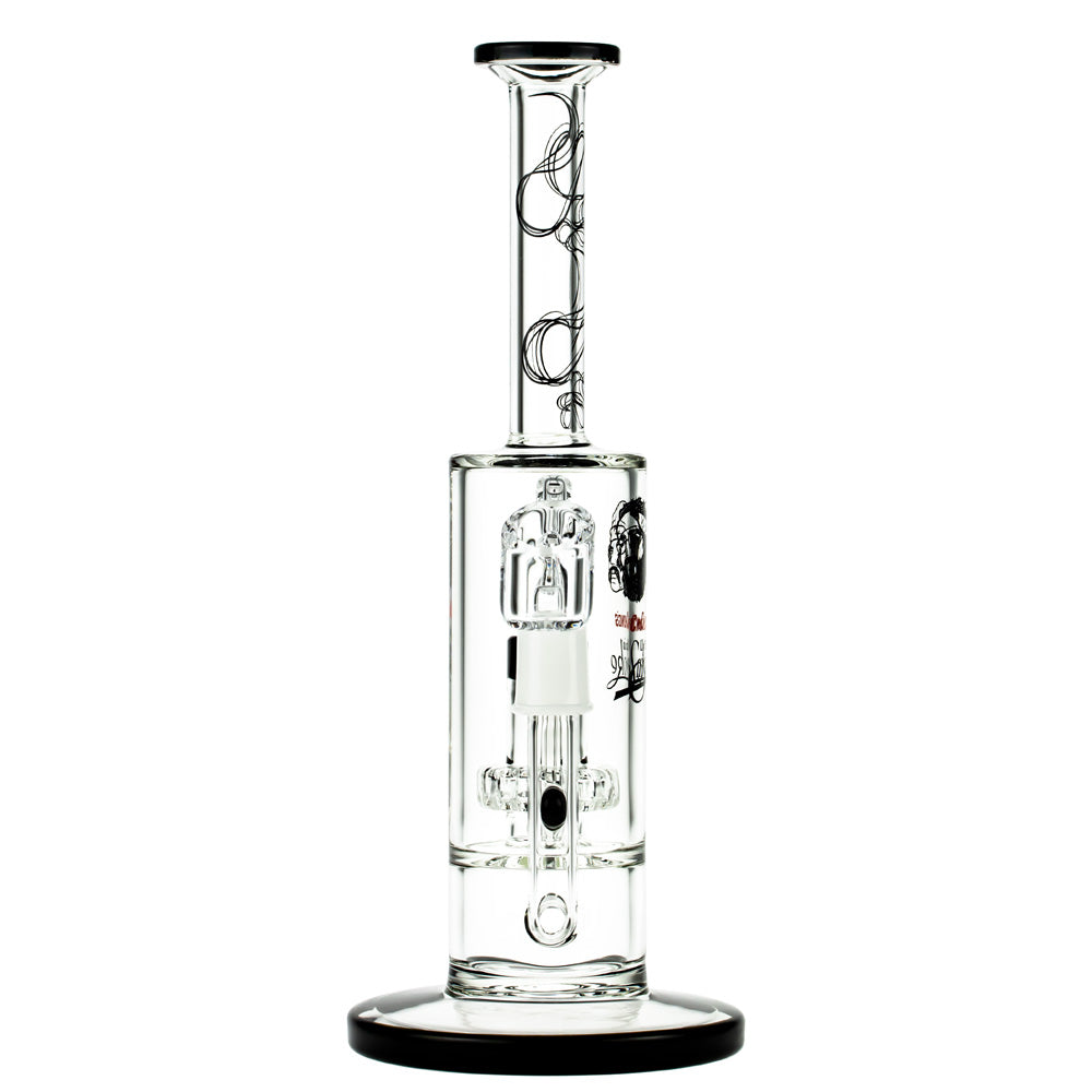 Cheech & Chong 40th Anniversary Black Great Dane Extract Water Pipe with Showerhead Percolator