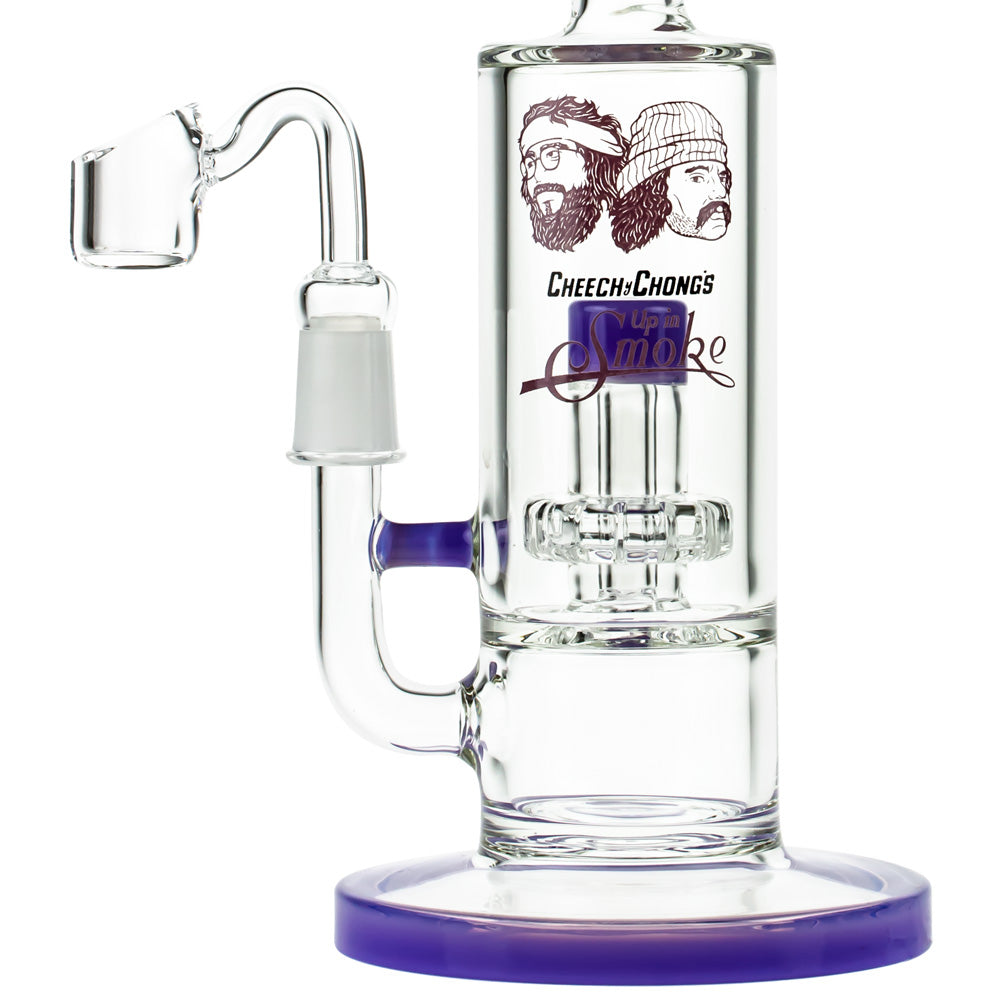 Cheech & Chong 40th Anniversary 10" Great Dane Dab Rig with Purple Accents and Showerhead Percolator