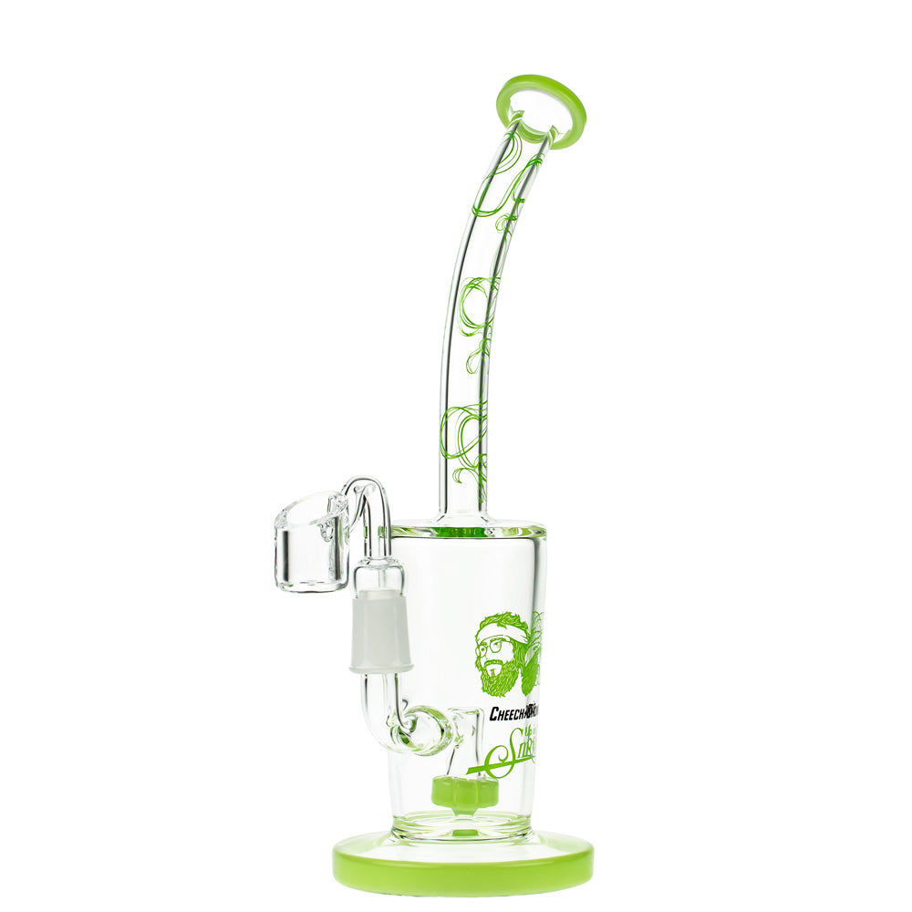 Cheech & Chong Anniversary Green Borosilicate 10" Dab Rig with Showerhead Percolator
