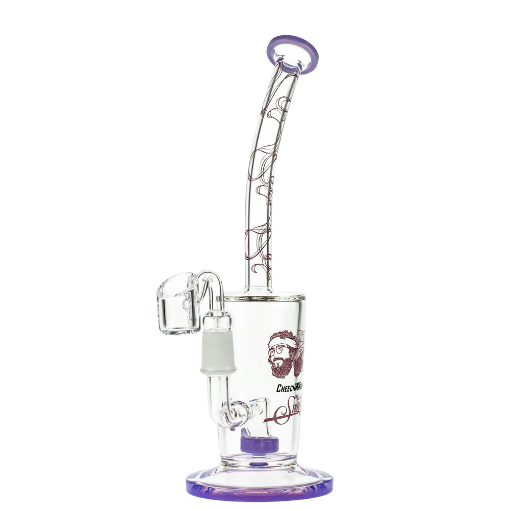Cheech & Chong Anniversary Maui Waui Dab Rig, Purple Accents, Showerhead Percolator, Front View