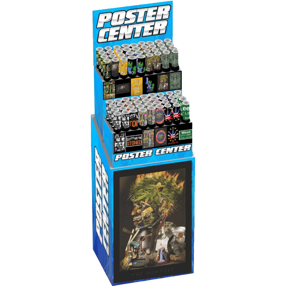 72-pack display of 420 themed posters, colorful and fun designs, perfect for home decor