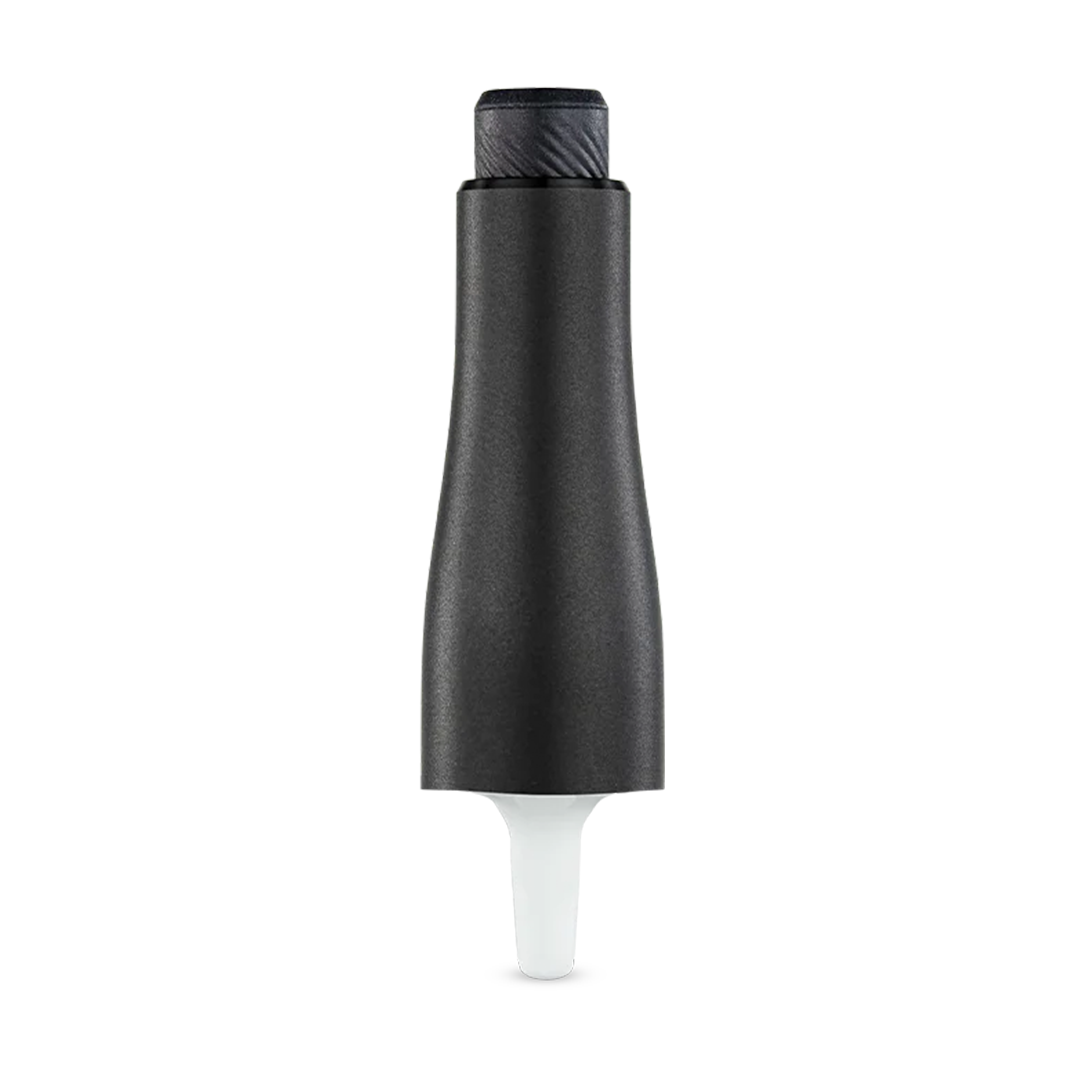 Puffco New Plus Mouthpiece in Onyx variant, front view on white background, sleek design for easy use