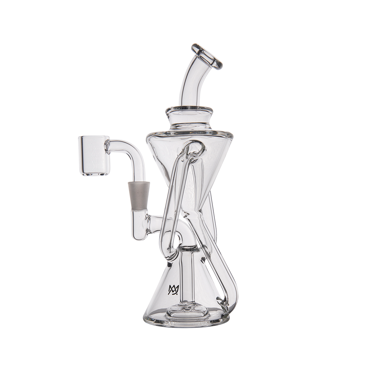 MJ Arsenal Time Turner Mini Dab Rig with Quartz Bucket - Front View on White Background