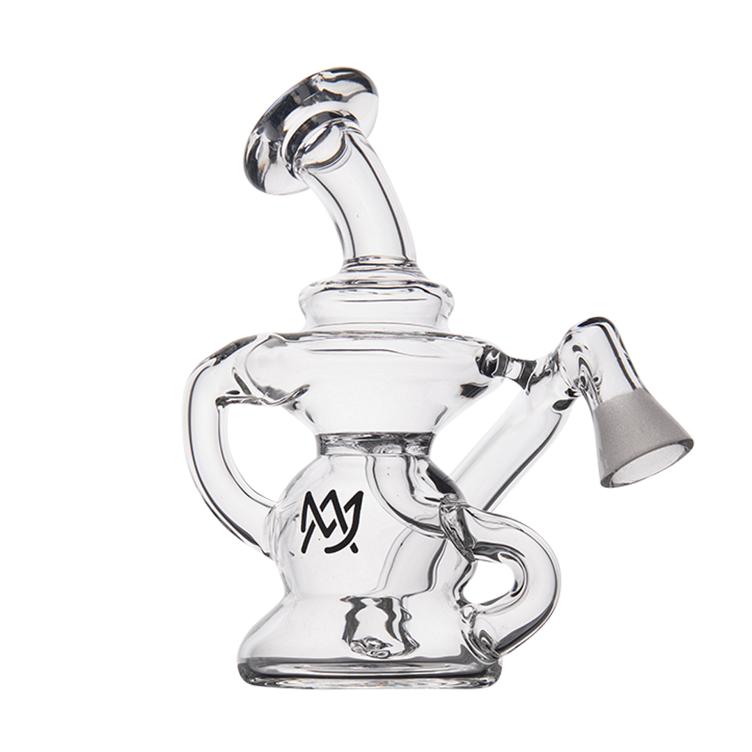 MJ Arsenal Hydra Vape Edition mini dab rig with halo ceramic insert, side view on white background