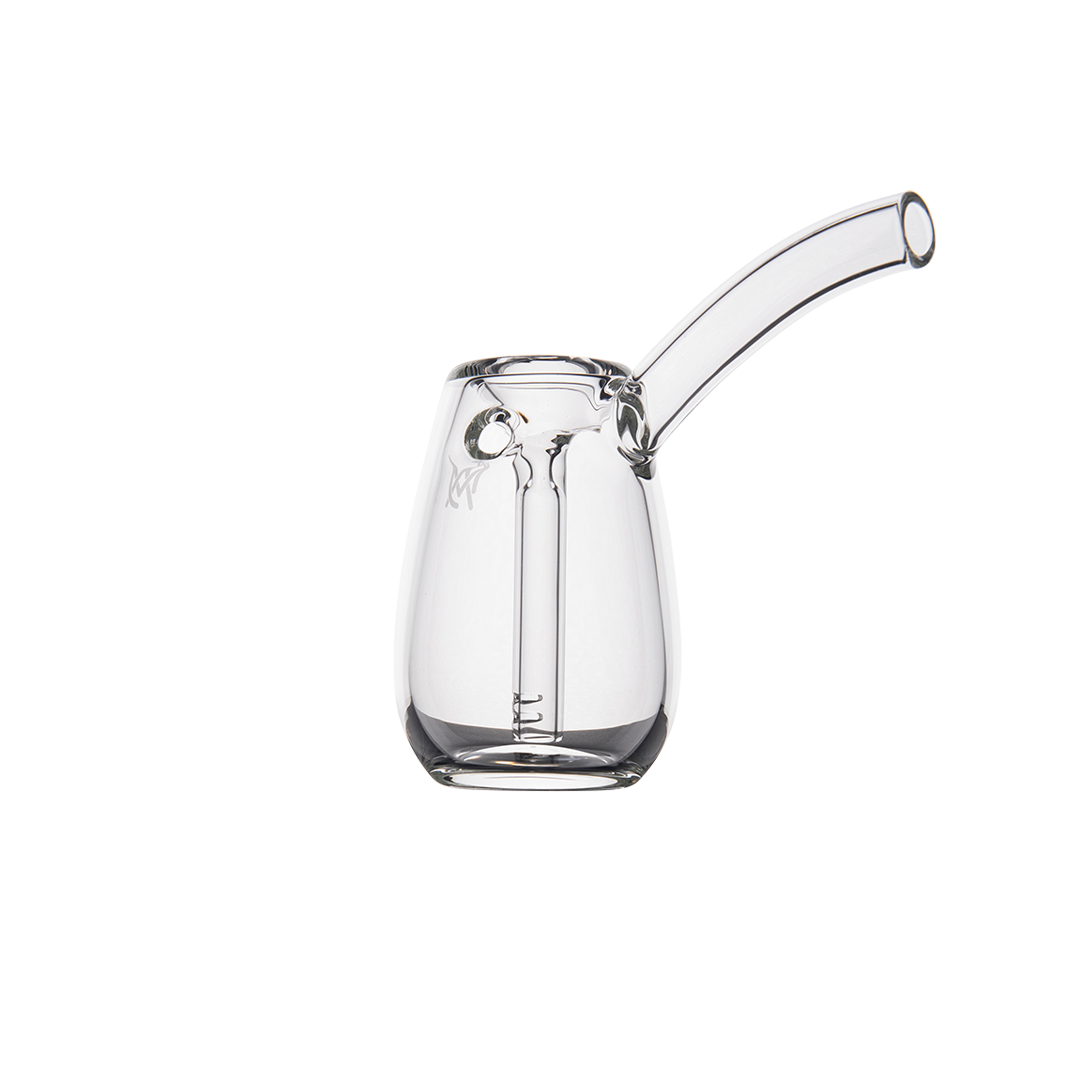 MJ Arsenal Bulb Mini Bubbler, 100% Borosilicate Glass, Portable, Front View