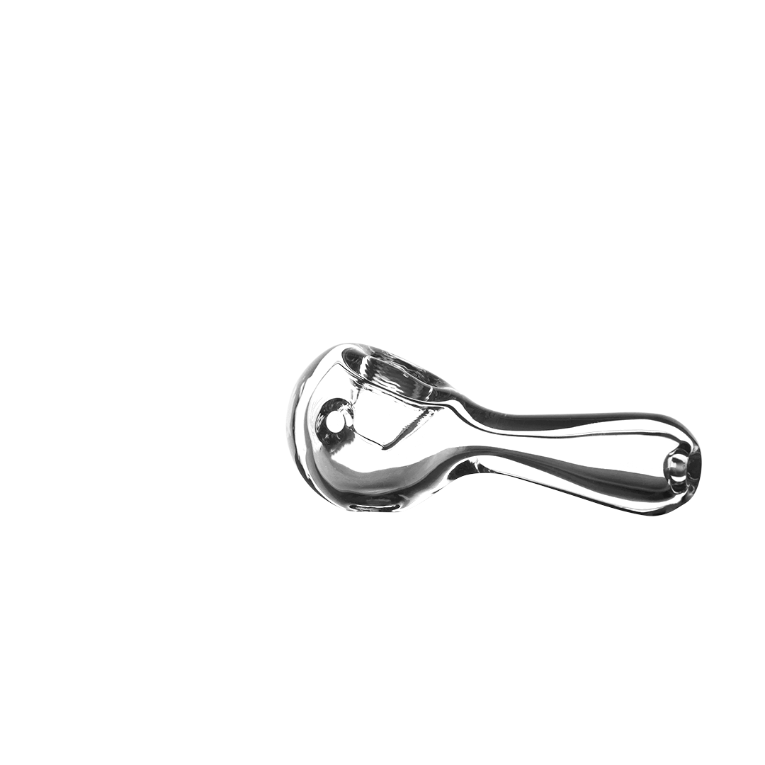 MJ Arsenal Pioneer Hand Pipe - Classic Clear Glass - Angled Side View