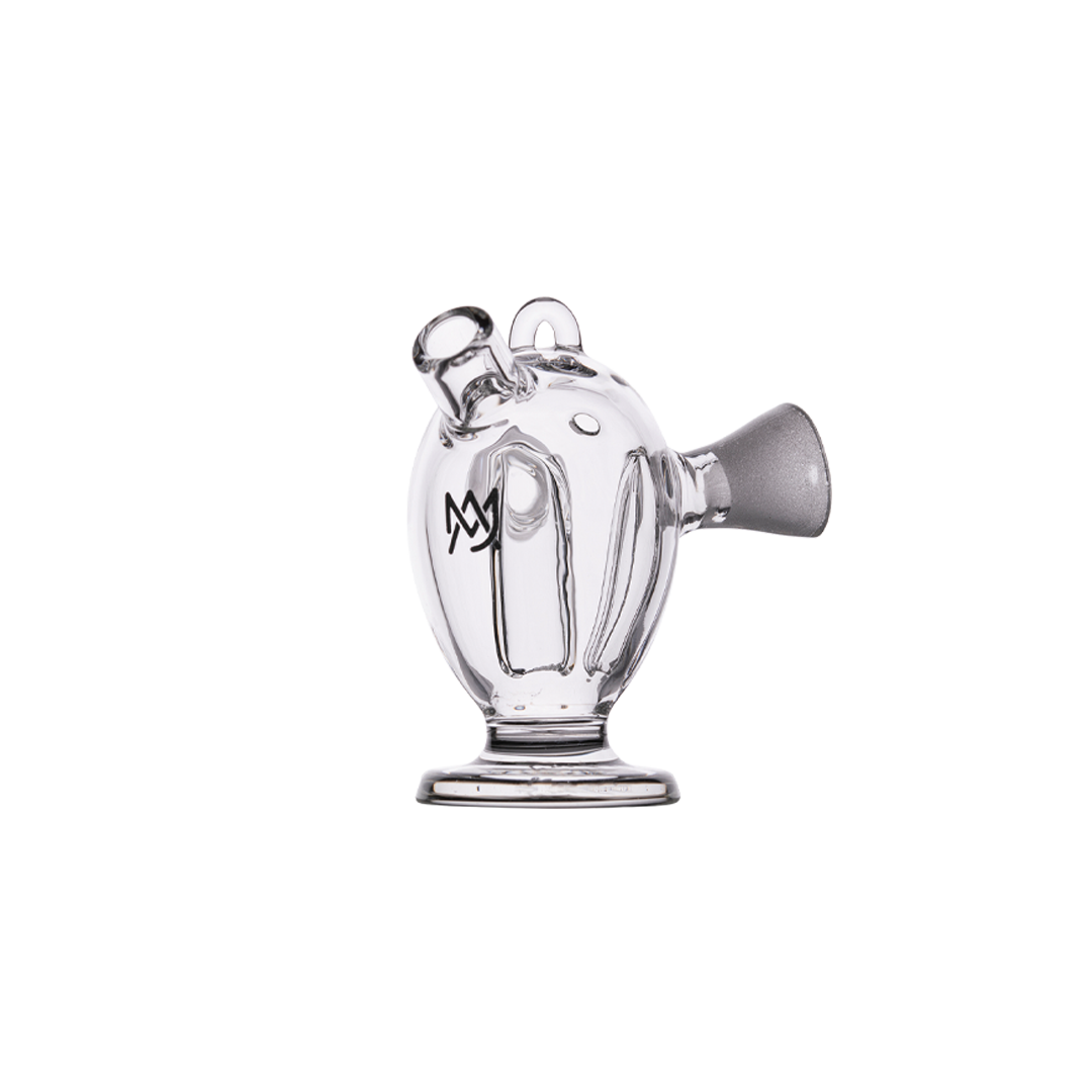 MJ Arsenal Dubbler Original Double Bubbler, compact borosilicate glass, 45-degree joint, front view
