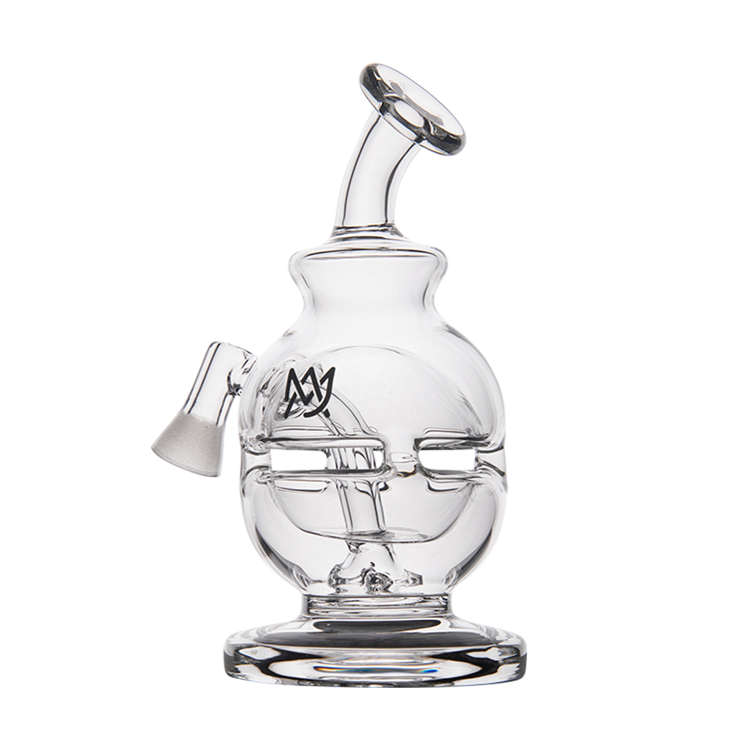 MJ Arsenal Royale Vape Edition mini dab rig with clear glass and front view on white background