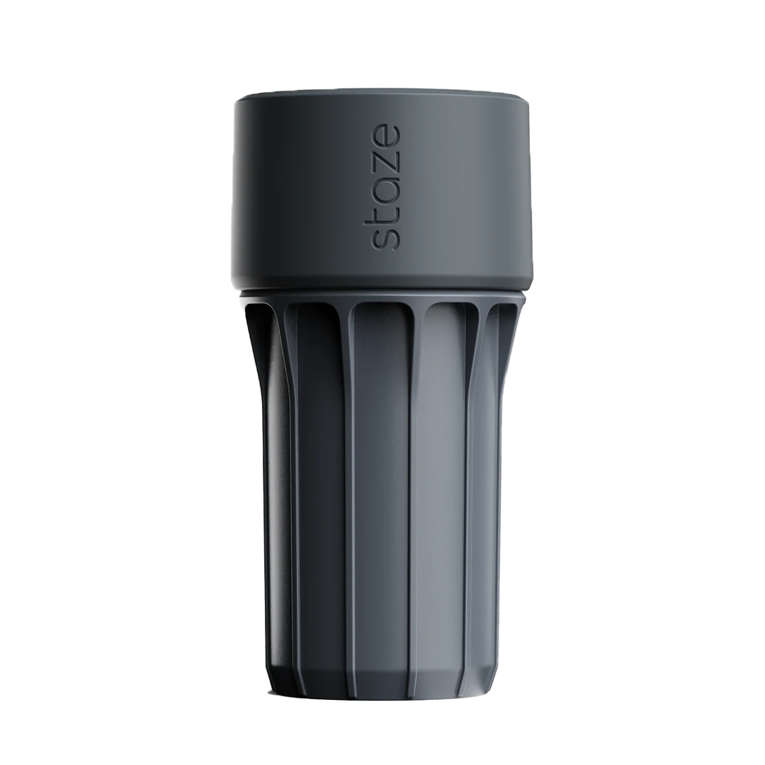 Staze Preserve Stash Jar in Slate - Polyresin airtight container, front view on white background