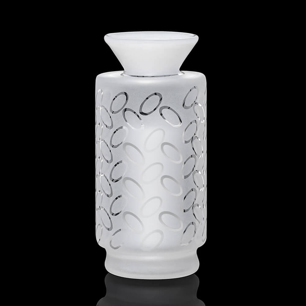 VLAB Halo Glass Attachment for Focus V Carta, Sandblasted Design, Front View on Seamless Background