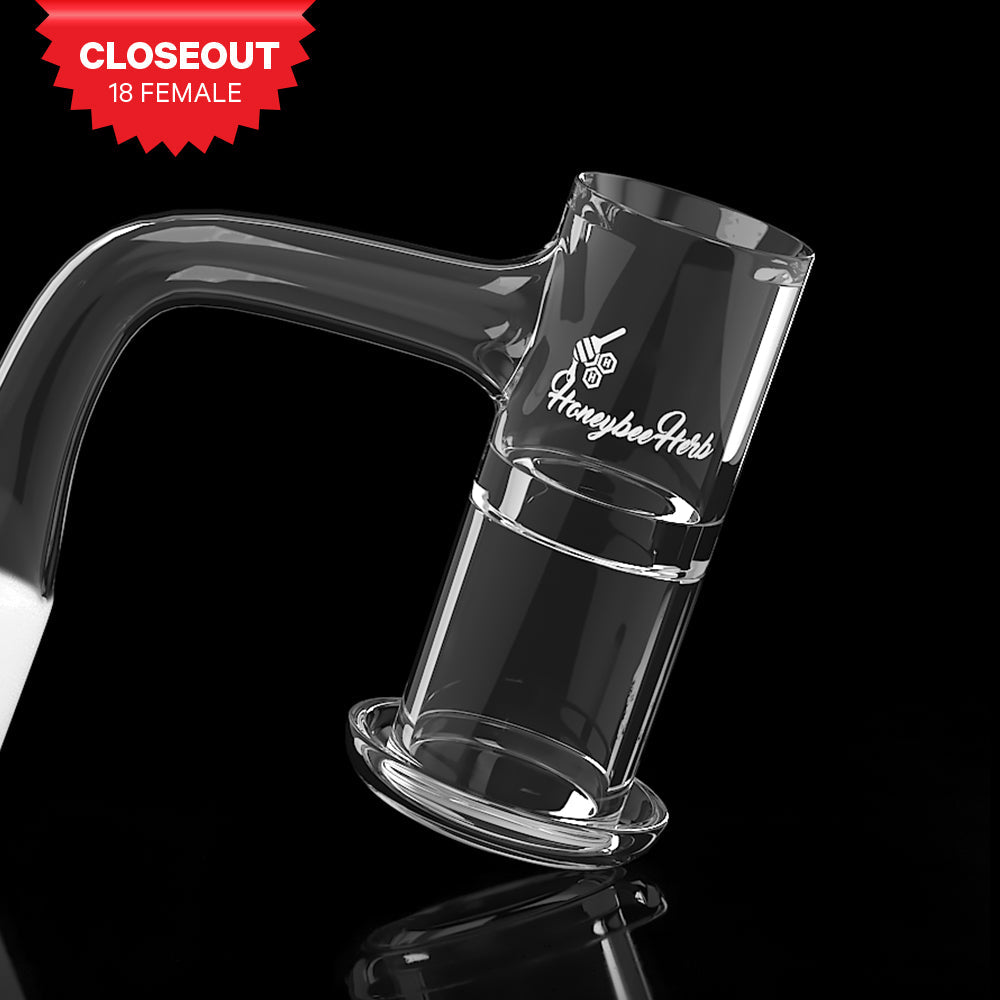 Honeybee Herb Honeysuckle XL Quartz Banger 90° - 18mm Female Joint Side View