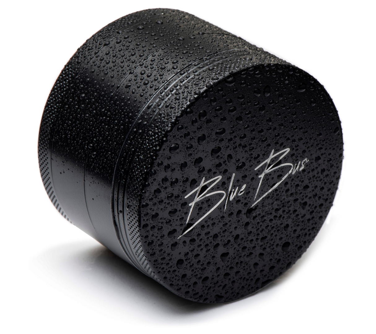 Blue Bus Fine Tools Z1 2.5" Black Ceramic Grinder, 4-Part Compact Design, Side View