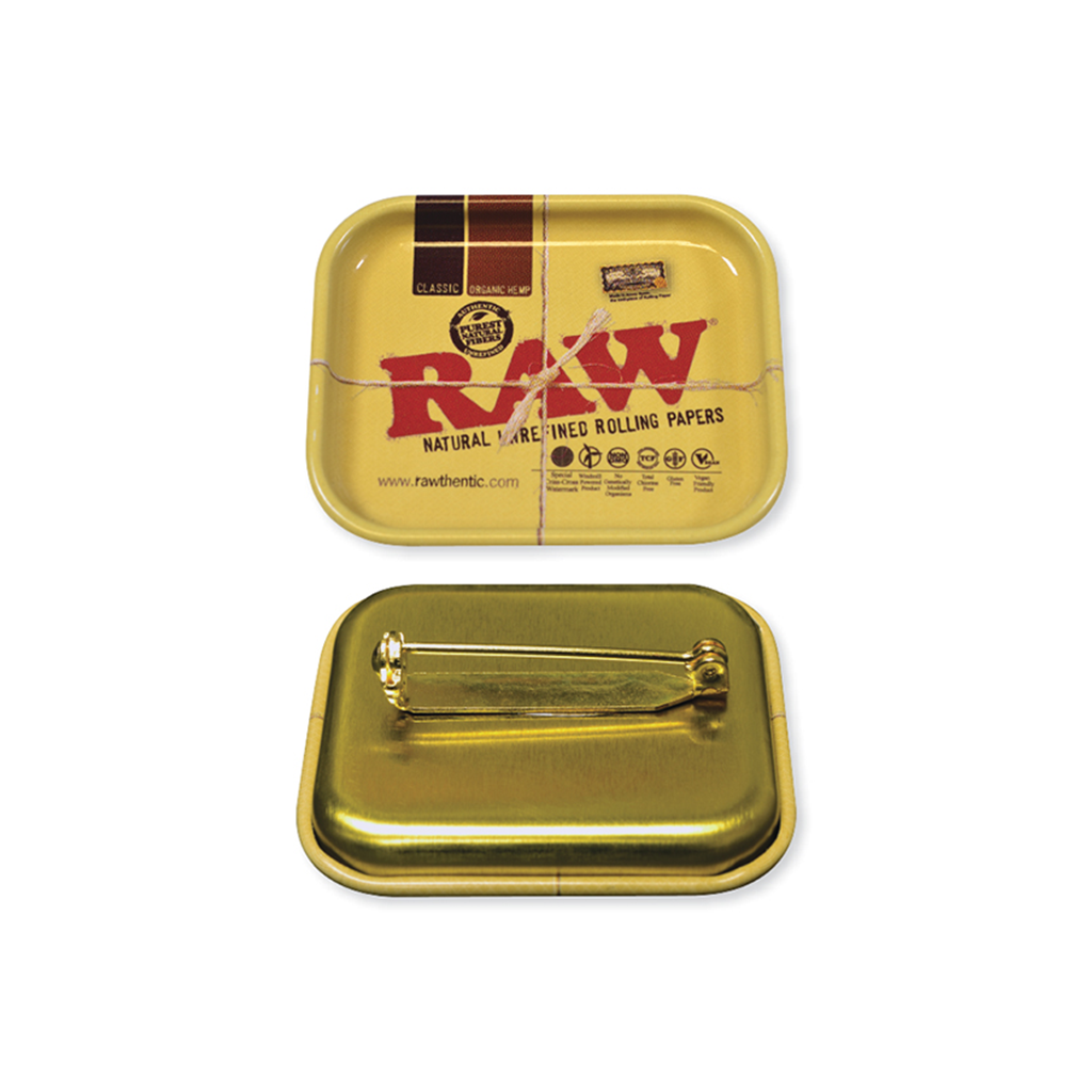 RAW Pinner Trays with Pin Back - Top and Bottom View on White Background