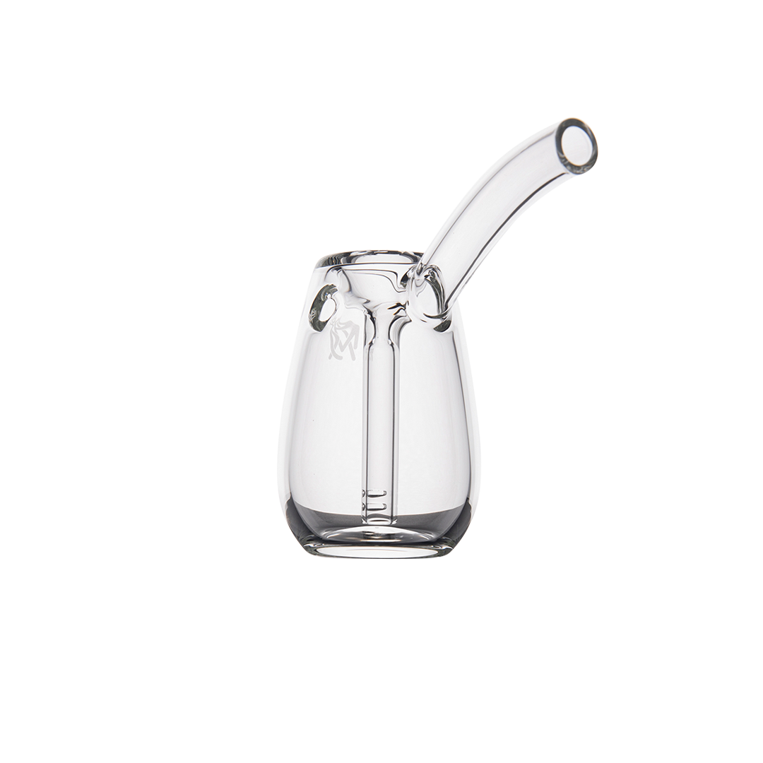 MJ Arsenal Bulb Mini Portable Bubbler, 100% Borosilicate, Front View on White Background
