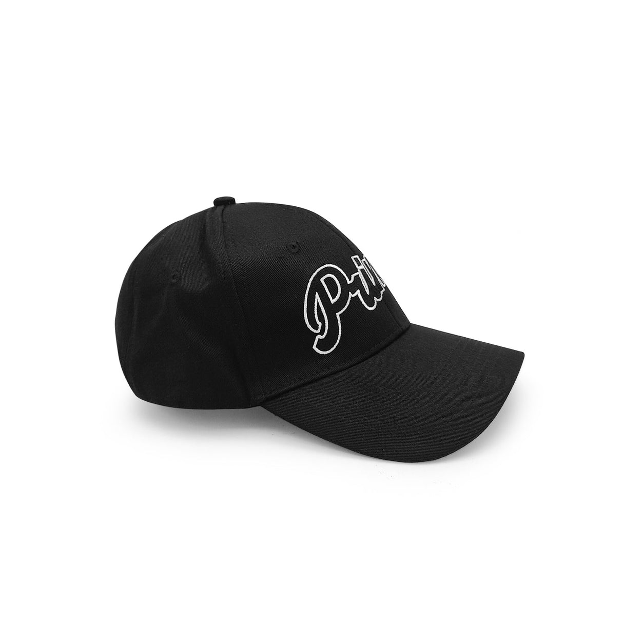Primo Limited Edition Snap Back Hat in Black - Front View on Seamless White Background
