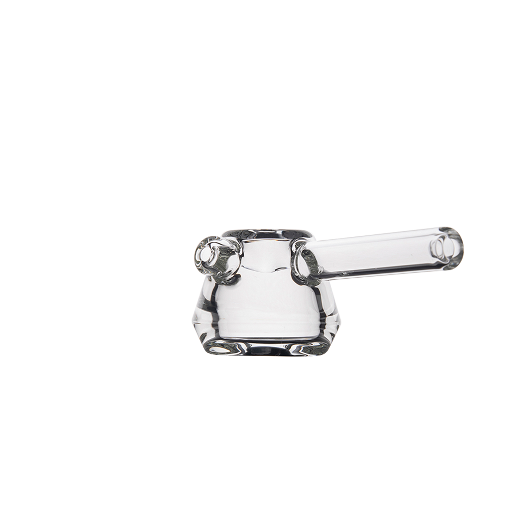 MJ Arsenal Kettle Hand Pipe - Clear Glass with Side Carb Hole