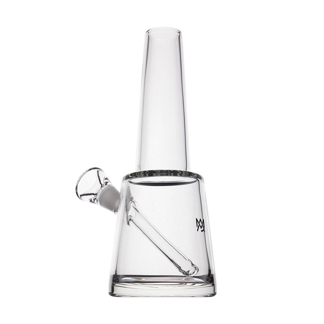 MJ Arsenal Summit Borosilicate Glass Bong with Clear 14mm Joint - Isolated Front View