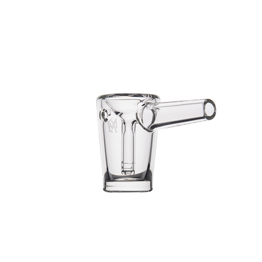 MJ Arsenal Basin Compact Bubbler, 100% Borosilicate Glass, with Advanced Water Filtration - Side View