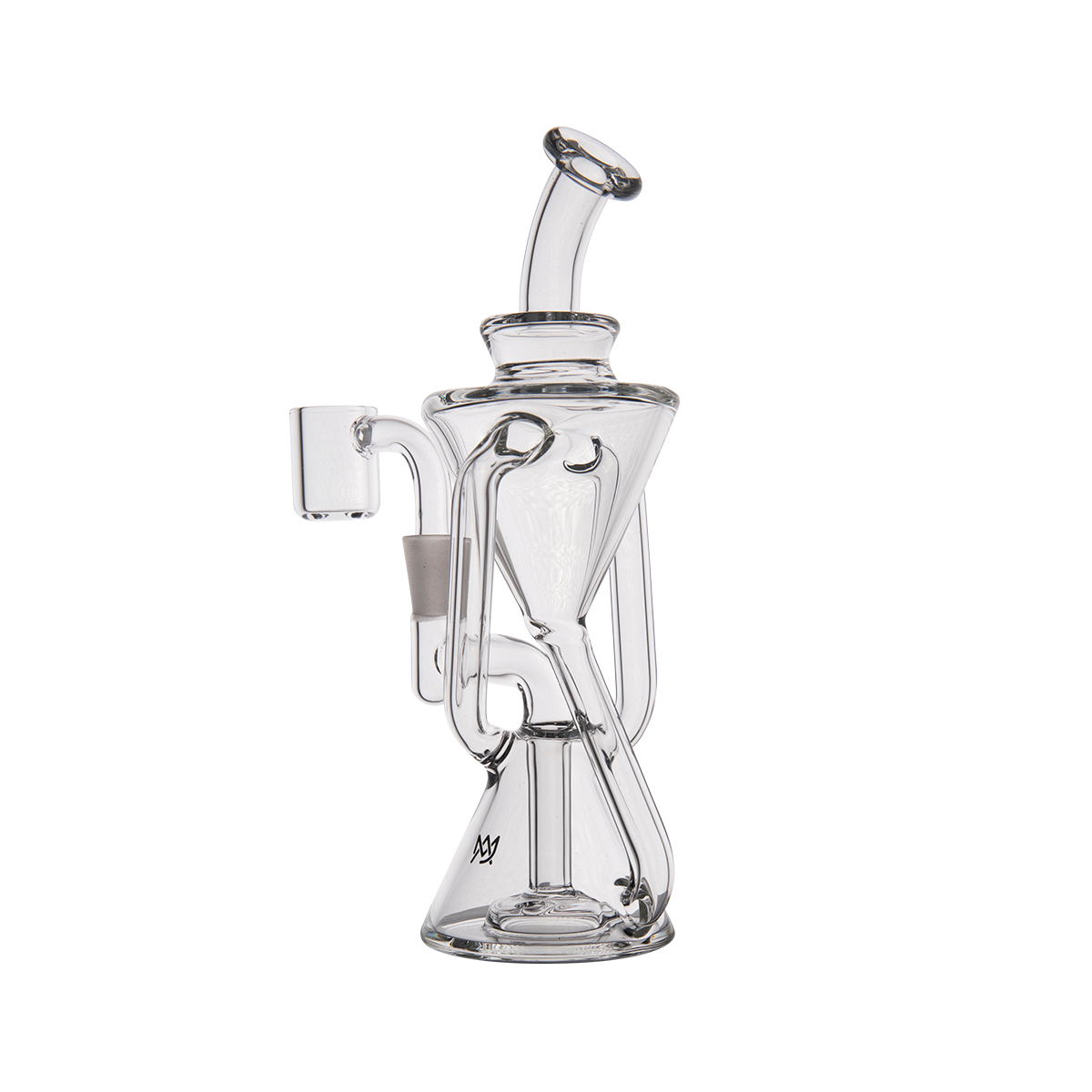 MJ Arsenal Time Turner Mini Dab Rig with Clear Quartz Bucket - Isolated Front View