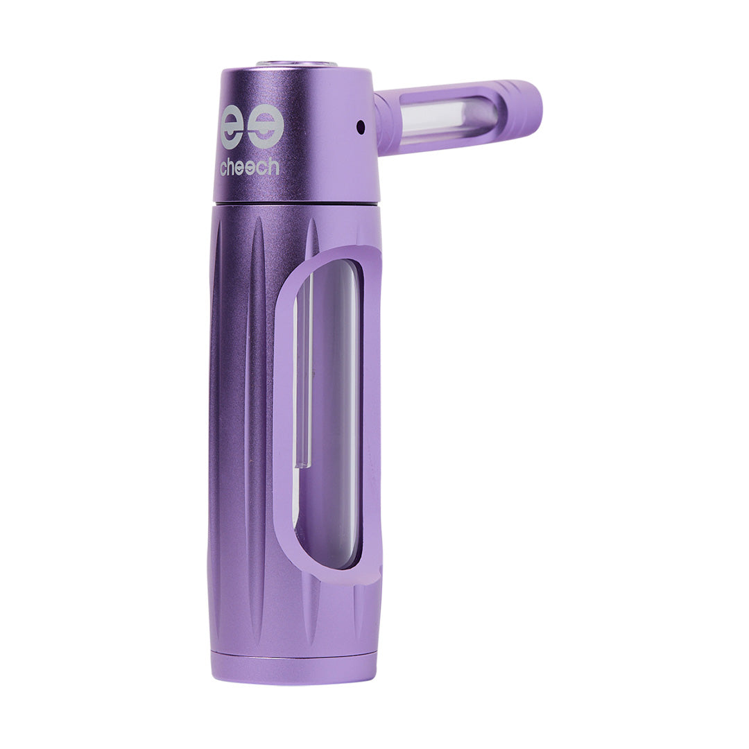 Cheech Glass 7" Purple Metal Bubbler with Visible Chamber - Front View