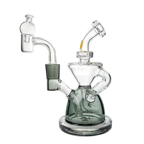 Goody Glass Twister Mini Rig 4-Piece Kit in Transparent Black, Front View, Portable Dab Rig
