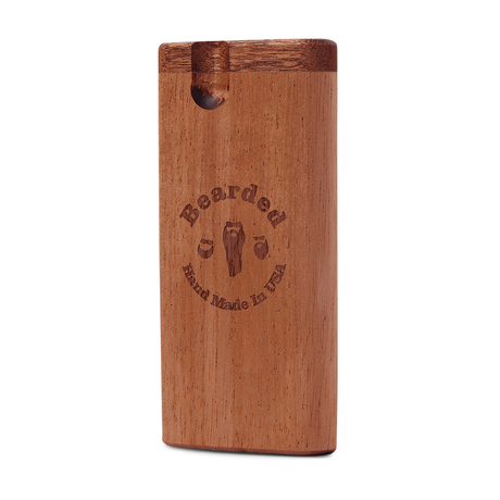 Bearded Distribution Cedar & Walnut Blunt Case front view, holds 3-6 rolls, crafted in USA