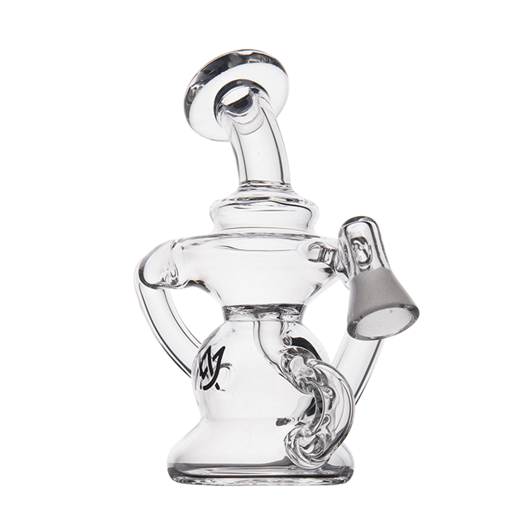MJ Arsenal Hydra Vape Edition - Compact Clear Glass Dab Rig with Logo - Front View