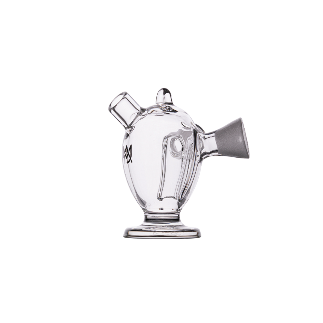 MJ Arsenal Dubbler Original Double Bubbler, compact borosilicate glass, 45 degree joint, front view