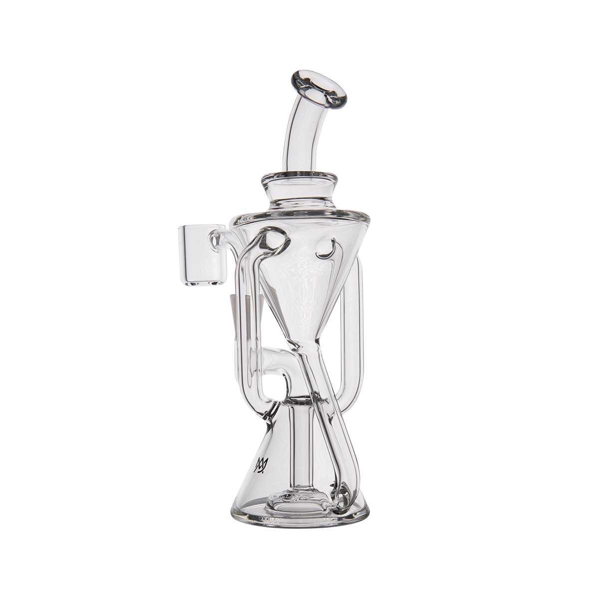 MJ Arsenal Time Turner Mini Dab Rig with Clear Quartz Bucket - Angled Side View