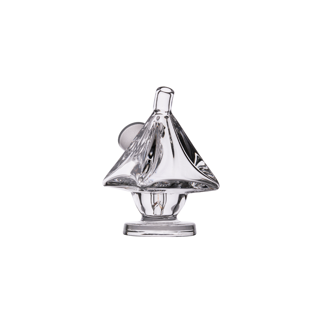 MJ Arsenal King Bubbler, clear borosilicate glass, 45-degree joint, front view on white background