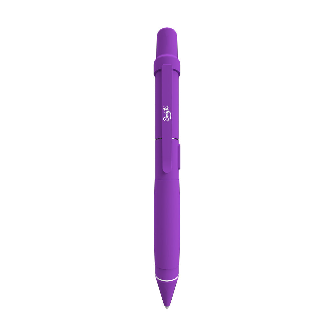 Penjamin Smyle Labs Dual-Function Vape Pen in Royal Purple - Front View with Micro-USB