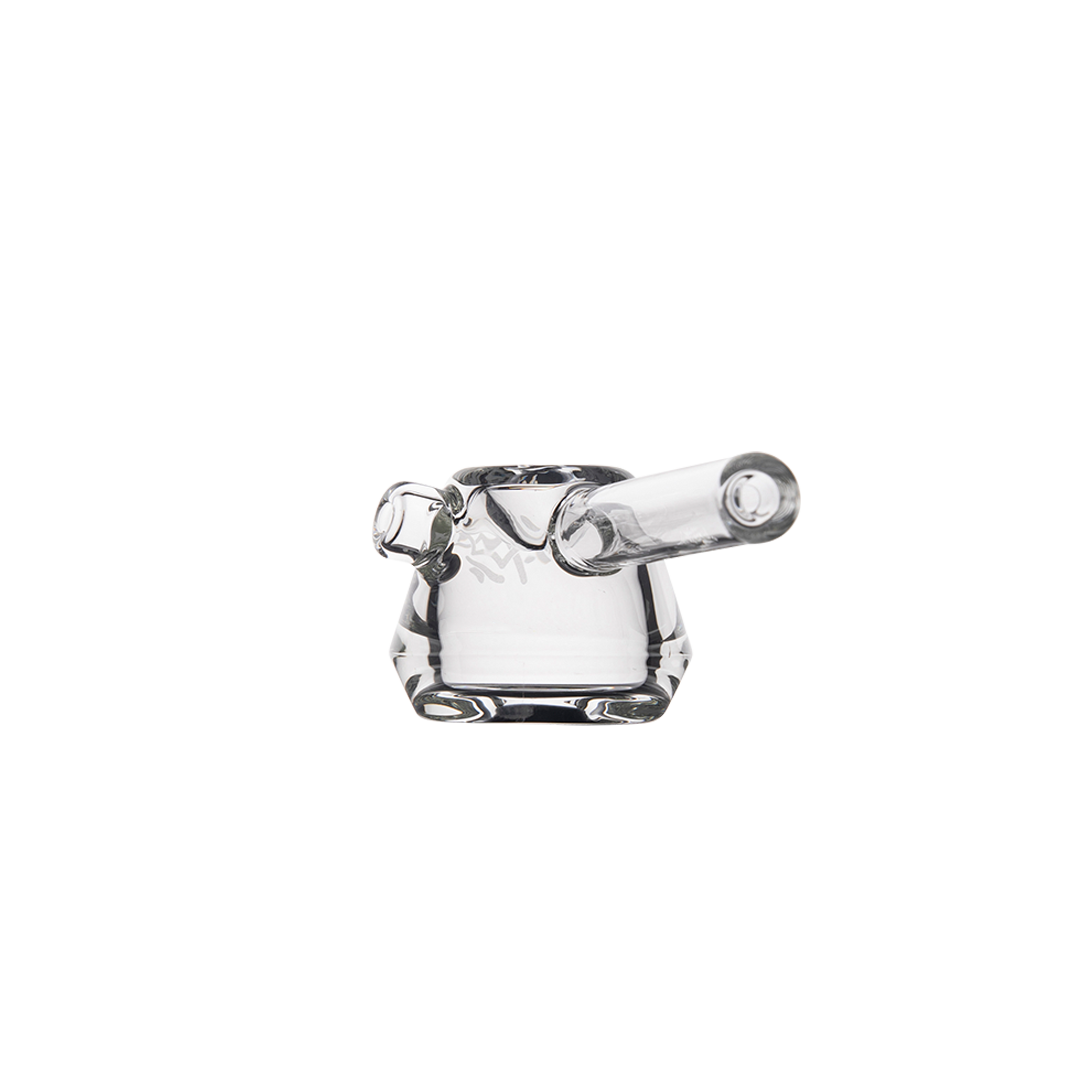 MJ Arsenal Kettle Hand Pipe - Clear Glass - Front View on Seamless White Background