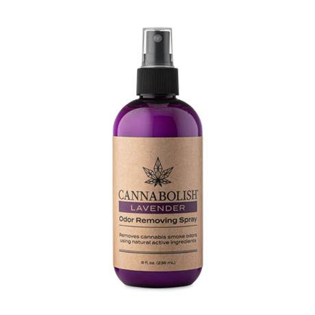 Cannabolish Lavender Odor-Eliminating Spray 8 oz - Front View on White Background