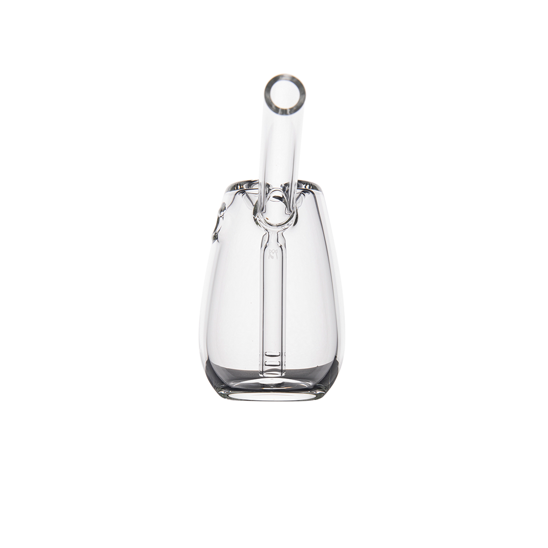 MJ Arsenal Bulb Mini Bubbler front view on seamless white background, 100% Borosilicate Glass