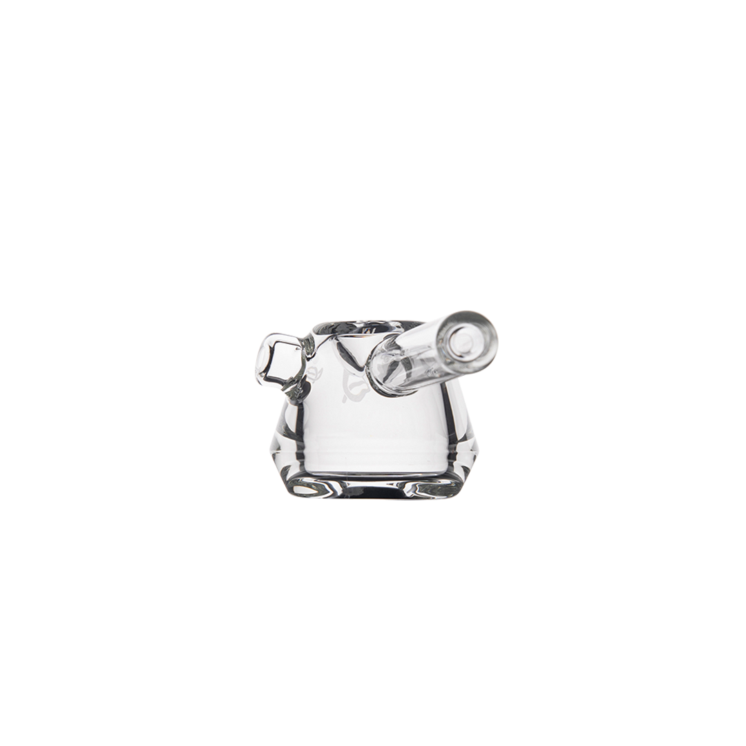 MJ Arsenal Kettle Hand Pipe - Clear Glass Compact Smoking Device with Side Carb