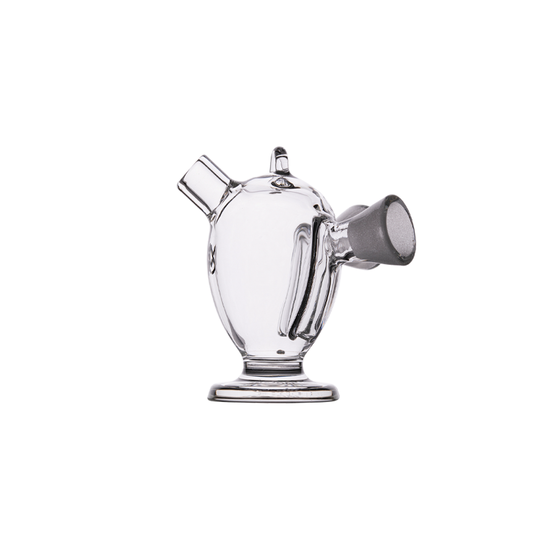 MJ Arsenal Dubbler Original Double Bubbler, compact borosilicate glass, 45-degree joint, side view