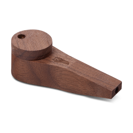 Bearded Distribution Artisan Walnut Wood Pipe with Brass Screen and Secure Lid - USA Made