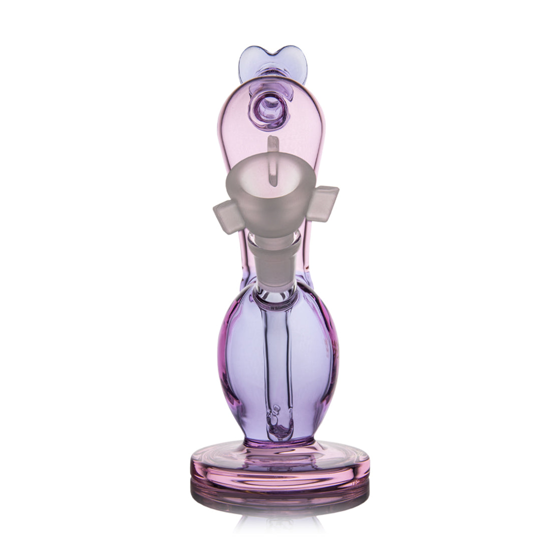 MJ Arsenal Burning Heart Bong - Front View - Compact Design with Heart Accent