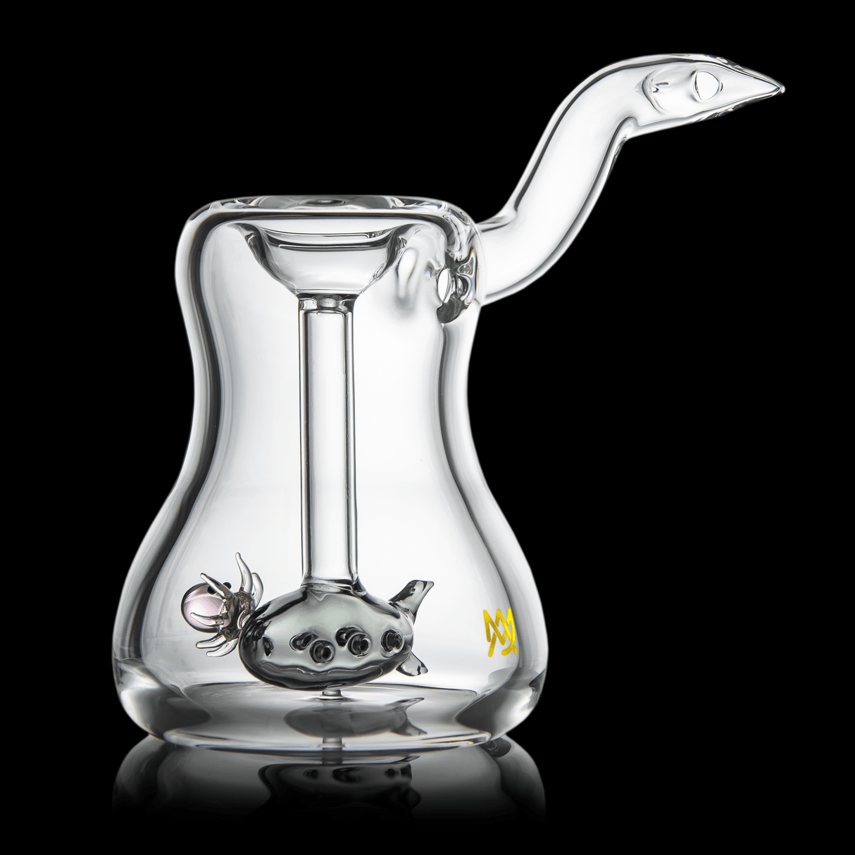 MJ Arsenal Abyss Compact Bubbler front view on white background, sleek design for smooth hits