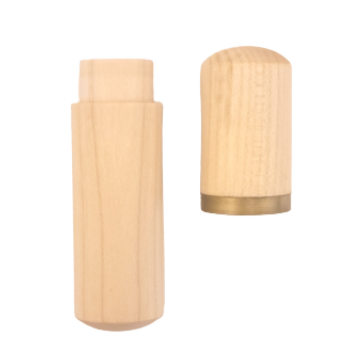 Canada Puffin Maple Wood Holder for Prerolls & Pipes, Compact Design, Front View on White